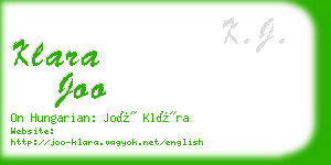 klara joo business card
